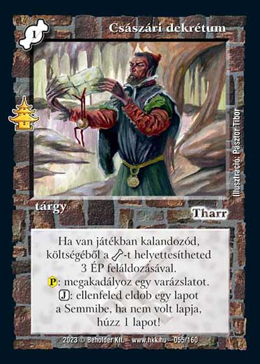 Kiadás: Császárváros
Gyakoriság: ritka