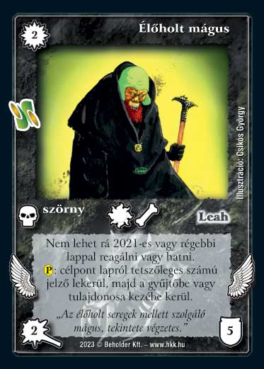 Kiadás: Kódos lapok
Gyakoriság: ritka