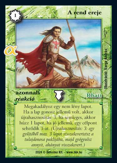 Kiadás: Alfa Pakli - Druidák
Gyakoriság: ritka