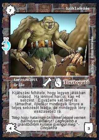 Kiadás: Sötét kor
Gyakoriság: nem gyakori