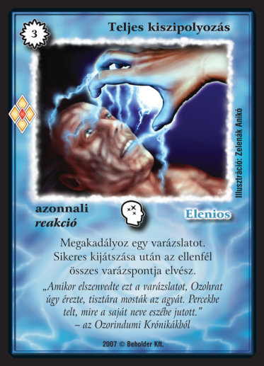 Kiadás: Misztikus Erők
Gyakoriság: ritka