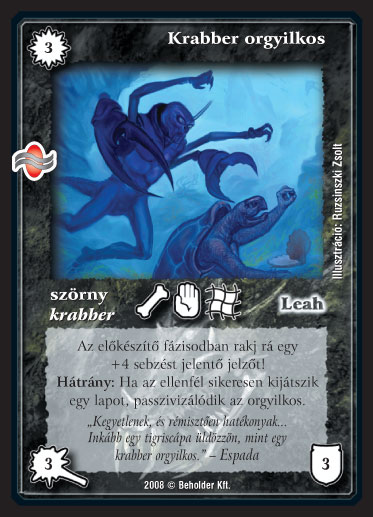 Kiadás: Tengermély
Gyakoriság: nem gyakori