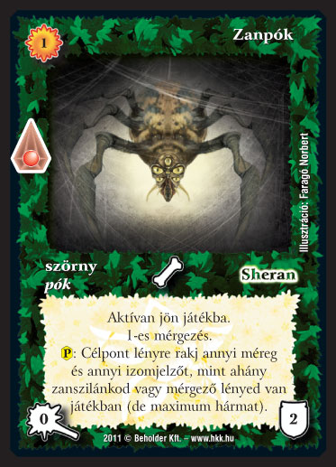 Kiadás: Zanszilánkok
Gyakoriság: gyakori