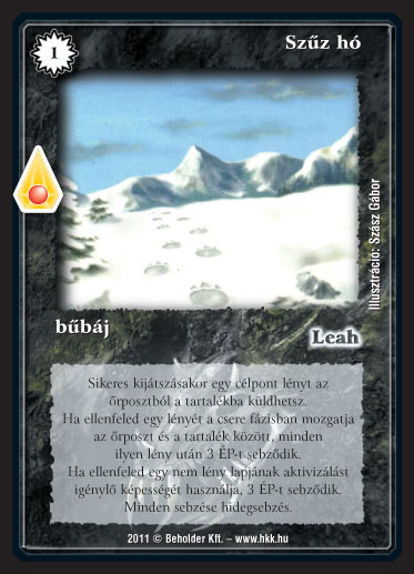 Kiadás: Zanszilánkok
Gyakoriság: ritka