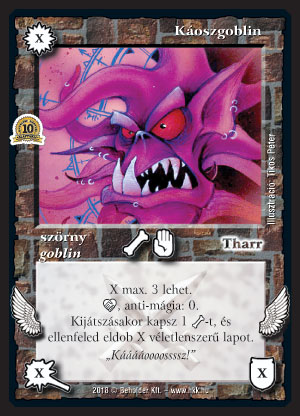 Kiadás: Zarknod visszatér, Alappakli, 10. kiadás
Gyakoriság: ritka