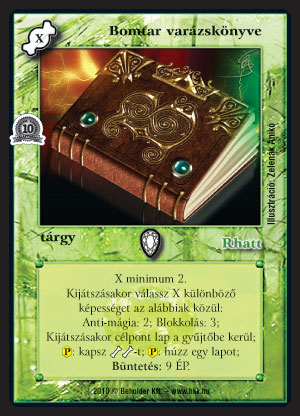 Kiadás: Alappakli, 10. kiadás
Gyakoriság: nem gyakori