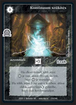 Kiadás: Alappakli, 11. kiadás
Gyakoriság: nem gyakori