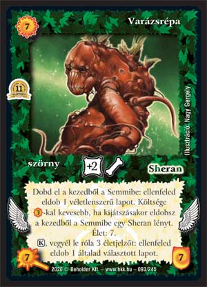 Kiadás: Alappakli, 11. kiadás
Gyakoriság: ritka