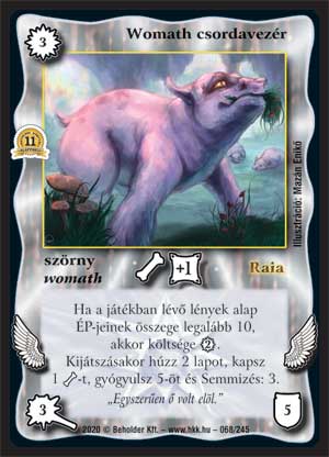 Kiadás: Alappakli, 11. kiadás
Gyakoriság: ritka